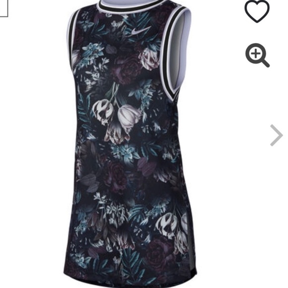 COPY - NWT Nike Dri-Fit Tennis Dress NWT Black Purple Floral Pattern (L) - Picture 2 of 8
